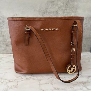 BUNDLE! Michael Kors Brown Tote Bag and Matching Leather Michael Kors Wallet